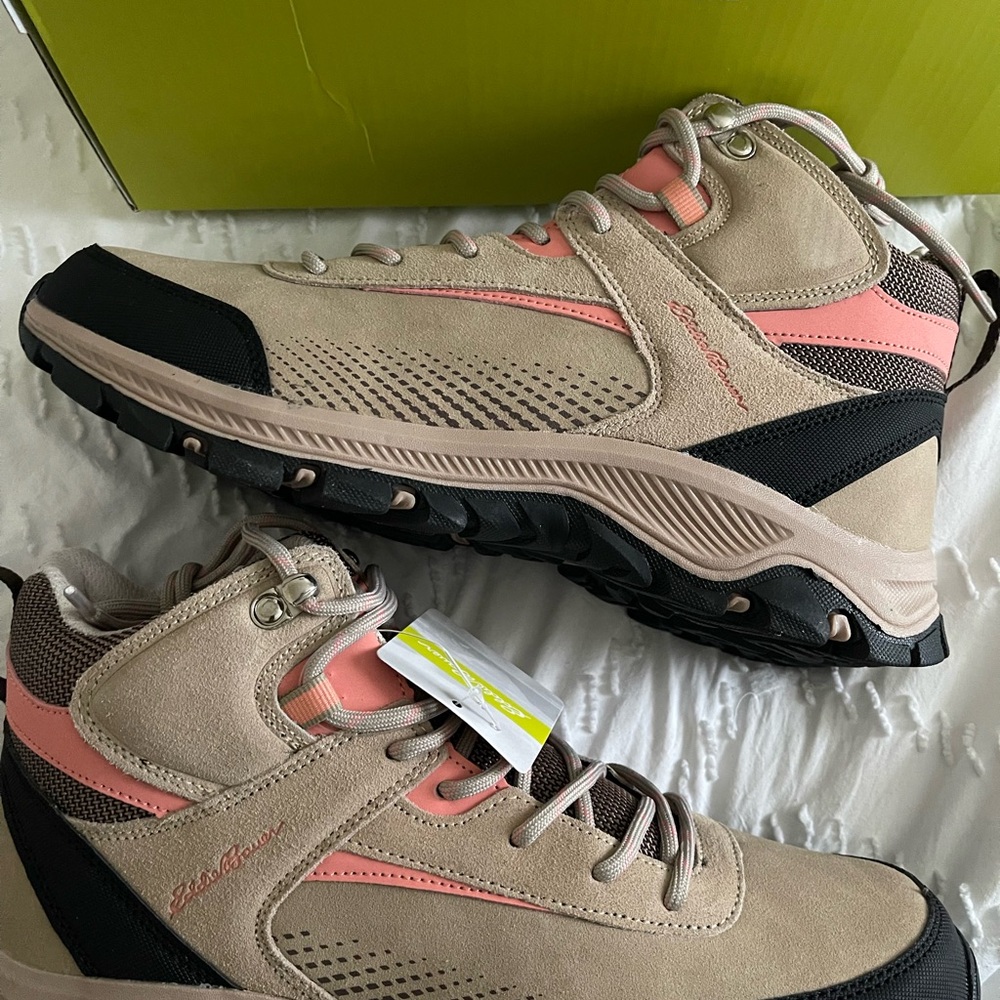 Eddie Bauer Ladies' Beige and Peach Hiking Boots